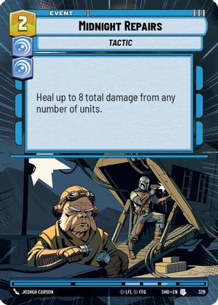 Midnight Repairs (Hyperspace) (329)[Shadows of the Galaxy] Foil Star Wars: Unlimited Single Disney
