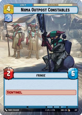 Niima Outpost Constables (Hyperspace) (337)[Shadows of the Galaxy] Foil Star Wars: Unlimited Single Disney