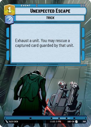 Unexpected Escape (Hyperspace) (349)[Shadows of the Galaxy] Star Wars: Unlimited Single Disney