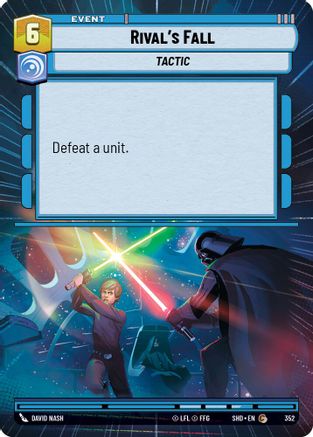 Rival's Fall (Hyperspace) (352)[Shadows of the Galaxy] Star Wars: Unlimited Single Disney