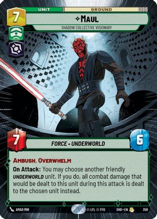 Maul - Shadow Collective Visionary (Hyperspace) (359)[Shadows of the Galaxy] Star Wars: Unlimited Single Disney