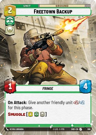 Freetown Backup (Hyperspace) (366)[Shadows of the Galaxy] Foil Star Wars: Unlimited Single Disney