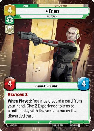 Echo - Restored (Hyperspace) (368)[Shadows of the Galaxy] Star Wars: Unlimited Single Disney