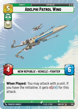 Adelphi Patrol Wing (Hyperspace) (370)[Shadows of the Galaxy] Star Wars: Unlimited Single Disney