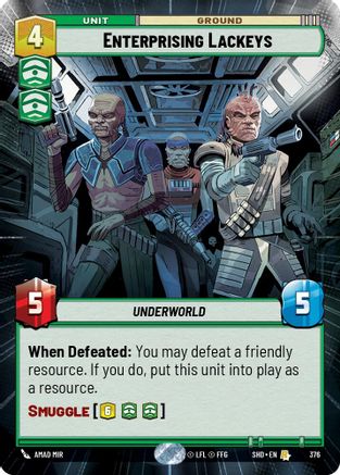 Enterprising Lackeys (Hyperspace) (376)[Shadows of the Galaxy] Star Wars: Unlimited Single Disney