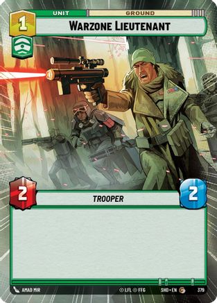 Warzone Lieutenant (Hyperspace) (379)[Shadows of the Galaxy] Star Wars: Unlimited Single Disney