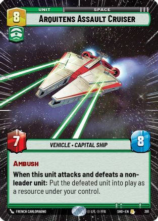 Arquitens Assault Cruiser (Hyperspace) (391)[Shadows of the Galaxy] Star Wars: Unlimited Single Disney