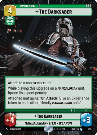 The Darksaber (Hyperspace) (395)[Shadows of the Galaxy] Star Wars: Unlimited Single Disney