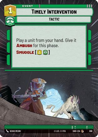 Timely Intervention (Hyperspace) (398)[Shadows of the Galaxy] Foil Star Wars: Unlimited Single Disney