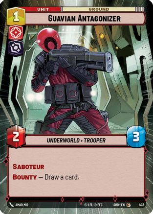 Guavian Antagonizer (Hyperspace) (403)[Shadows of the Galaxy] Foil Star Wars: Unlimited Single Disney