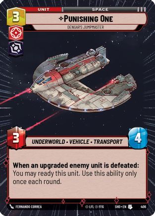 Punishing One - Dengar's Jumpmaster (Hyperspace) (406)[Shadows of the Galaxy] Foil Star Wars: Unlimited Single Disney