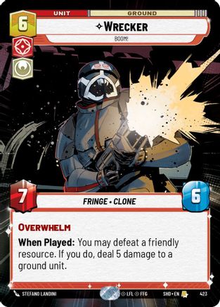 Wrecker - BOOM! (Hyperspace) (423)[Shadows of the Galaxy] Foil Star Wars: Unlimited Single Disney