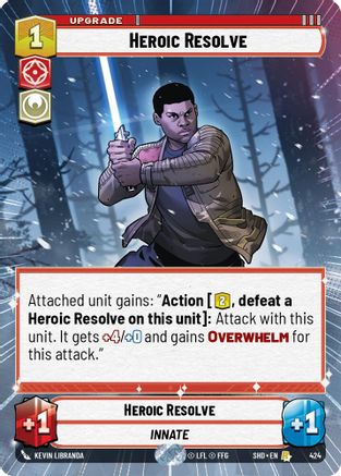 Heroic Resolve (Hyperspace) (424)[Shadows of the Galaxy] Foil Star Wars: Unlimited Single Disney