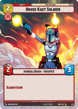 House Kast Soldier (Hyperspace) (431)[Shadows of the Galaxy] Foil Star Wars: Unlimited Single Disney
