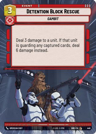 Detention Block Rescue (Hyperspace) (449)[Shadows of the Galaxy] Star Wars: Unlimited Single Disney