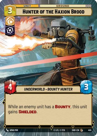 Hunter of the Haxion Brood (Hyperspace) (455)[Shadows of the Galaxy] Star Wars: Unlimited Single Disney