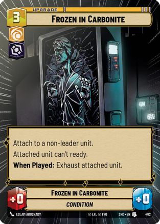 Frozen in Carbonite (Hyperspace) (462)[Shadows of the Galaxy] Star Wars: Unlimited Single Disney