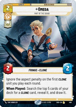 Omega - Part of the Squad (Hyperspace) (466)[Shadows of the Galaxy] Foil Star Wars: Unlimited Single Disney