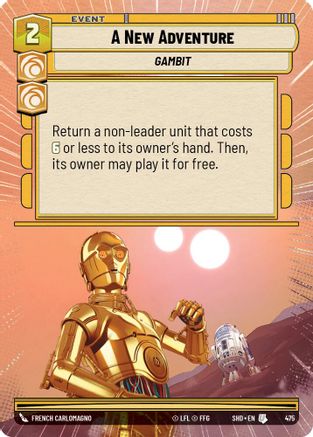 A New Adventure (Hyperspace) (475)[Shadows of the Galaxy] Star Wars: Unlimited Single Disney