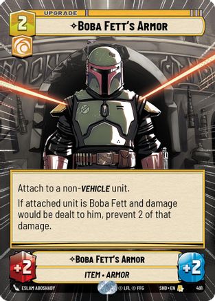 Boba Fett's Armor (Hyperspace) (491)[Shadows of the Galaxy] Star Wars: Unlimited Single Disney