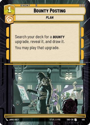 Bounty Posting (Hyperspace) (495)[Shadows of the Galaxy] Star Wars: Unlimited Single Disney