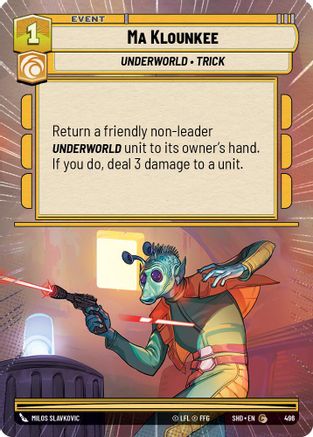 Ma Klounkee (Hyperspace) (496)[Shadows of the Galaxy] Foil Star Wars: Unlimited Single Disney