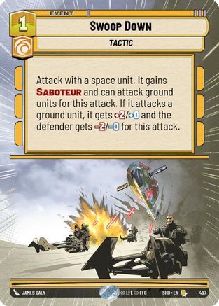 Swoop Down (Hyperspace) (497)[Shadows of the Galaxy] Foil Star Wars: Unlimited Single Disney