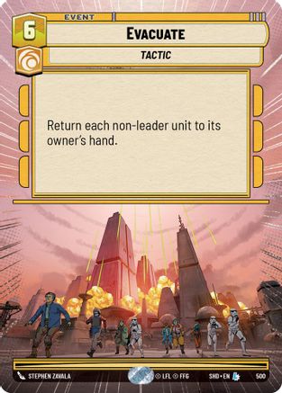 Evacuate (Hyperspace) (500)[Shadows of the Galaxy] Star Wars: Unlimited Single Disney