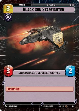 Black Sun Starfighter (Hyperspace) (502)[Shadows of the Galaxy] Star Wars: Unlimited Single Disney