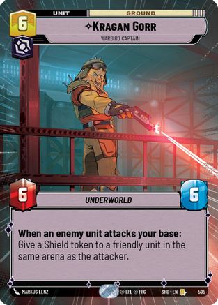 Kragan Gorr - Warbird Captain (Hyperspace) (505)[Shadows of the Galaxy] Foil Star Wars: Unlimited Single Disney