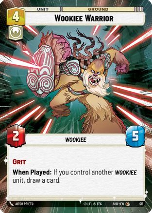 Wookiee Warrior (Hyperspace) (511)[Shadows of the Galaxy] Foil Star Wars: Unlimited Single Disney