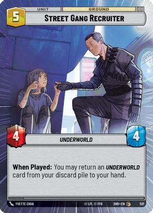 Street Gang Recruiter (Hyperspace) (521)[Shadows of the Galaxy] Foil Star Wars: Unlimited Single Disney