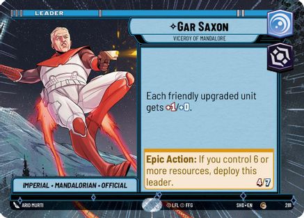 Gar Saxon - Viceroy of Mandalore (Hyperspace) (281)[Shadows of the Galaxy] Star Wars: Unlimited Single Disney