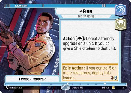 Finn - This is a Rescue (Hyperspace) (283)[Shadows of the Galaxy] Star Wars: Unlimited Single Disney