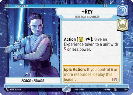 Rey - More Than a Scavenger (Hyperspace) (284)[Shadows of the Galaxy] Star Wars: Unlimited Single Disney