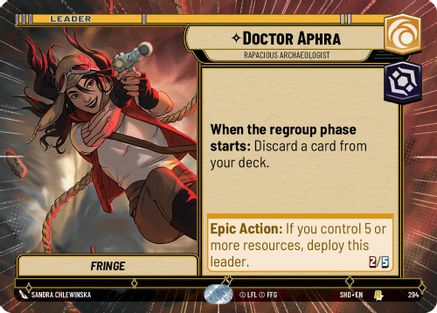 Doctor Aphra - Rapacious Archaeologist (Hyperspace) (294)[Shadows of the Galaxy] Star Wars: Unlimited Single Disney