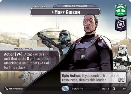 Moff Gideon - Formidable Commander (Showcase) (269)[Shadows of the Galaxy] Foil Star Wars: Unlimited Single Disney