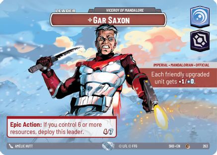 Gar Saxon - Viceroy of Mandalore (Showcase) (263)[Shadows of the Galaxy] Foil Star Wars: Unlimited Single Disney