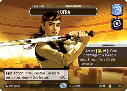 Qi'ra - I Alone Survived (Showcase) (264)[Shadows of the Galaxy] Foil Star Wars: Unlimited Single Disney