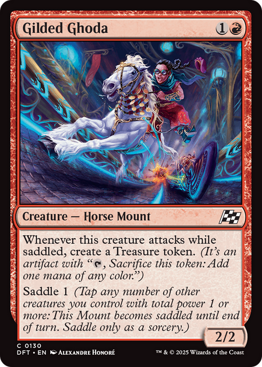 Gilded Ghoda (DFT-130) [Aetherdrift] Foil MTG Single Wizards of the Coast
