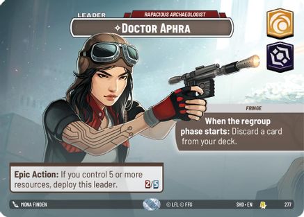 Doctor Aphra - Rapacious Archaeologist (Showcase) (277)[Shadows of the Galaxy] Foil Star Wars: Unlimited Single Disney