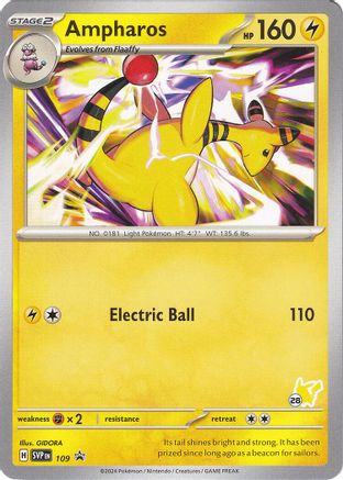 Ampharos - Pikachu 28 (109) [Misc: Battle Academy 2024] Pokemon Single Pokémon