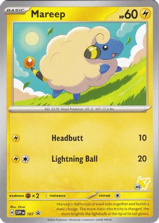 Mareep - Pikachu 45 () [Misc: Battle Academy 2024] Pokemon Single Pokémon