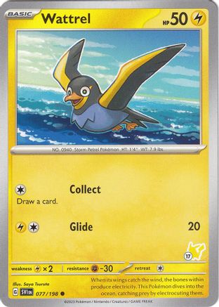 Wattrel - Pikachu 17 () [Misc: Battle Academy 2024] Pokemon Single Pokémon
