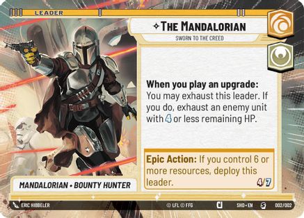 The Mandalorian - Sworn To The Creed (Hyperspace) (002/002) [Prerelease Promos] Star Wars: Unlimited Single Disney