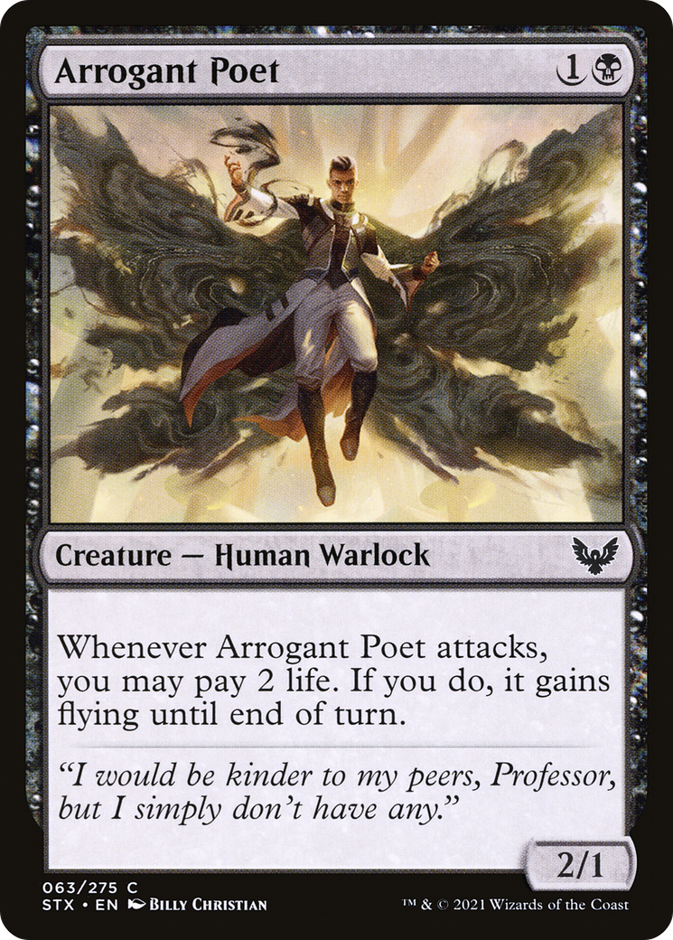 Arrogant Poet (STX-063) [Strixhaven: School of Mages] MTG Single Wizards of the Coast