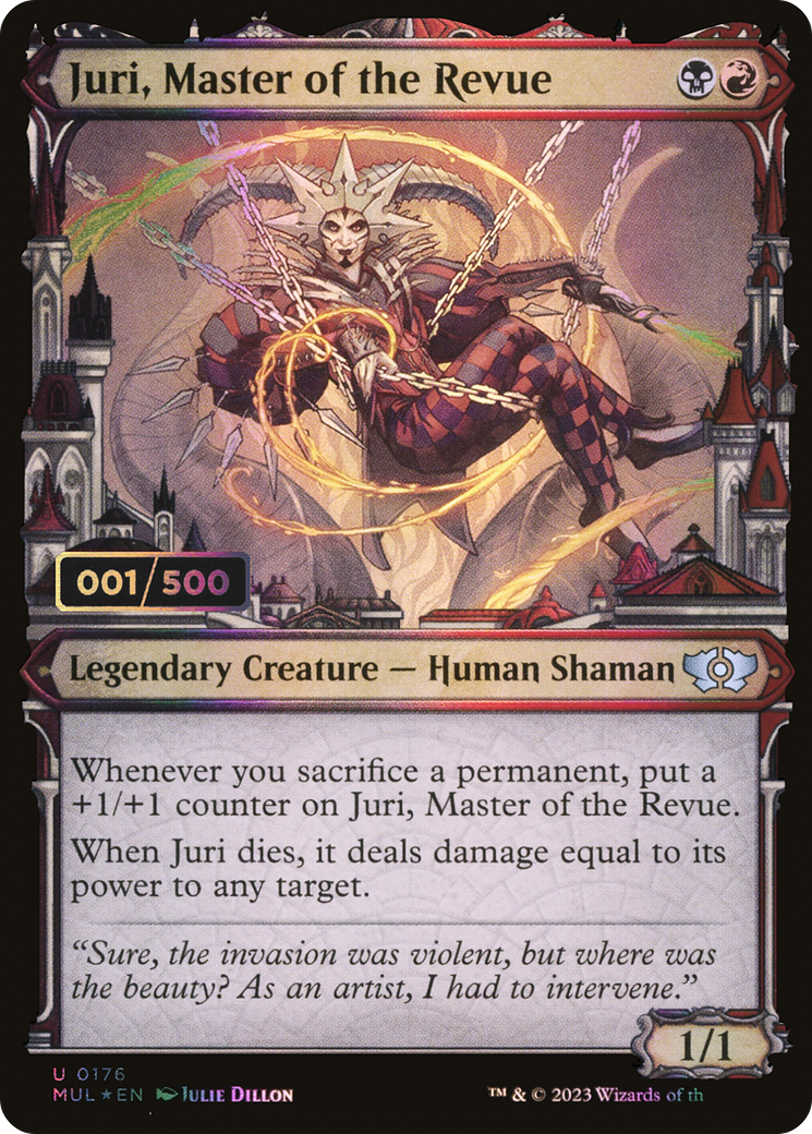 Juri, Master of the Revue (Serial Numbered) (MUL-176) [Multiverse Legends] (Showcase) Foil MTG Single Wizards of the Coast