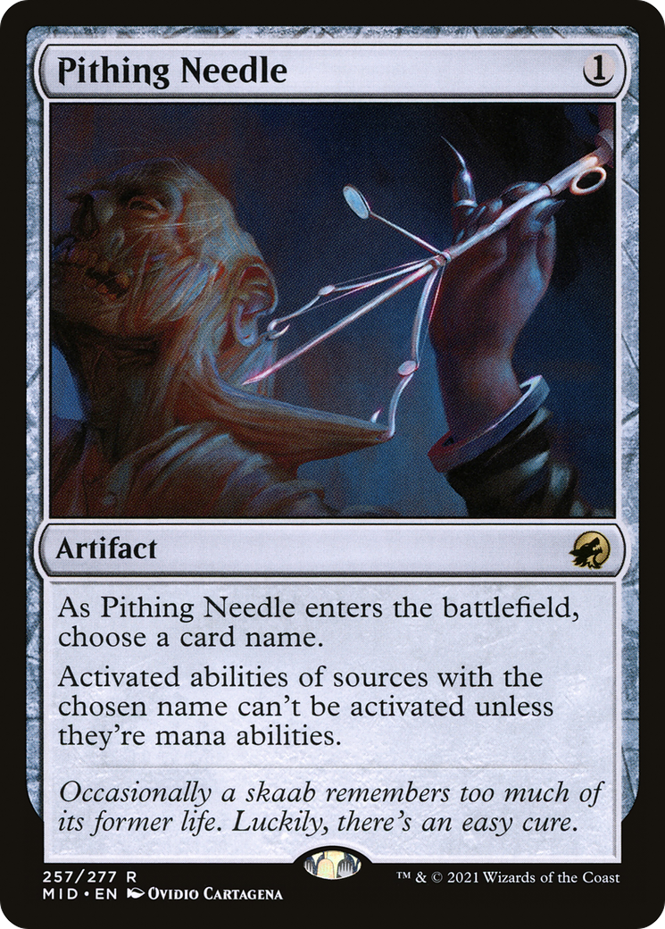 Pithing Needle (MID-257) [Innistrad: Midnight Hunt] MTG Single Wizards of the Coast