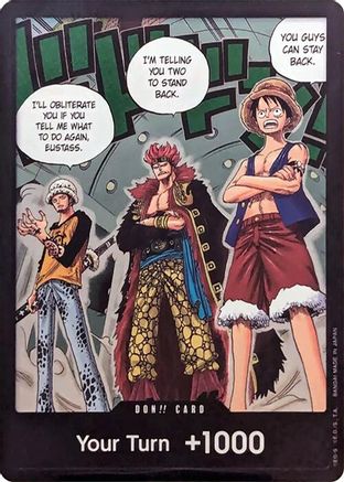 DON!! Card (Trafalgar Law, Eustass Kid and Monkey.D.Luffy) (Double Pack Set Vol. 4) [500 Years in the Future] Foil One Piece Single Bandai