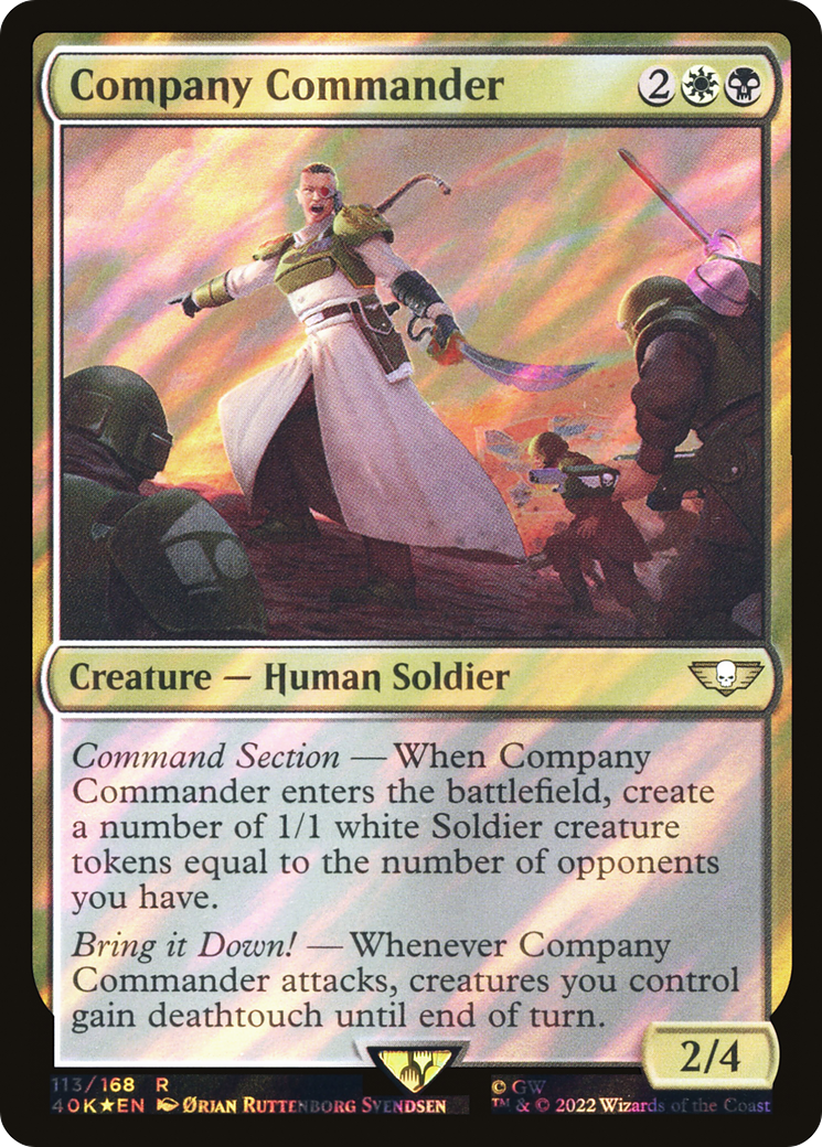 Company Commander (40K-113★) [Warhammer 40,000 Commander] Foil MTG Single Wizards of the Coast